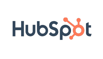 HubSpot logo, featuring the brand name with an orange symbol.