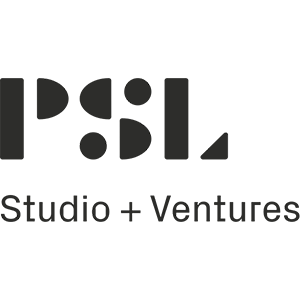 PSL PSL logo with the words "Studio + Ventures"
